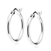 Cercei rotunzi argint Ø20 mm x 2 mm Classic Hoops DiAmanti KHR220R-DIA